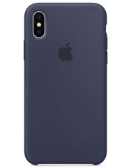 Чехол Silicone Case iPhone X/Xs (темно-синий)