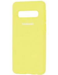 Чехол Silicone Case Samsung S10 (желтый)