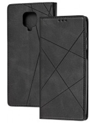 Книга Business Leather Xiaomi Redmi Note 9s/9 Pro (черный)