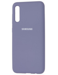 Чехол Silicone Case Samsung Galaxy A70 (серо-синий)