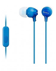 Вакуумные наушники-гарнитура Sony EX-15AP Original (Blue)