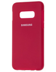 Чохол Silicone Case Samsung S10e (бордовий)