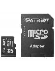 Карта памяти Patriot Micro SD 64gb (10cl) 80 Mb/s + Adapter