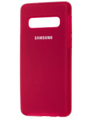 Чохол Silicone Case Samsung S10 (бордовий)