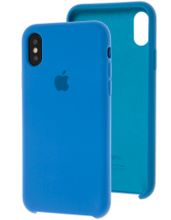 Чехол Silicone Case iPhone X/Xs (светло-синий)