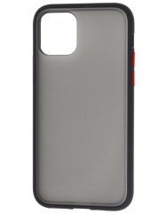 Чехол LikGus Maxshield матовый iPhone 11 Pro Max (черно-красный)