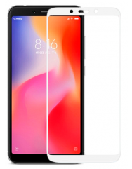 Защитное стекло Xiaomi Redmi 6/6a (3D White) 0.33mm