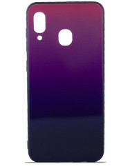 Чехол Glass Case Gradient Samsung A20 / A30 (Purple Barca)