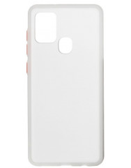 Чехол LikGus Maxshield матовый Samsung Galaxy A21s (белый)