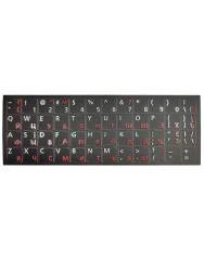 Наклейки на клавіатуру чорно/червоні
