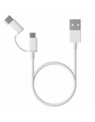 Кабель Xiaomi 2 in 1 USB Cable Micro USB to Type C (белый) 1m