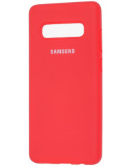 Чехол Silicone Case Samsung S10 Plus (красный)