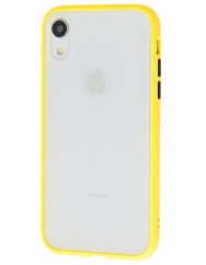 Чохол LikGus Maxshield матовий iPhone XR (жовто-чорний)