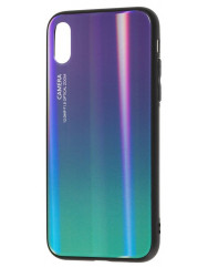 Чехол Glass Case Gradient Xiaomi Mi Play (фиолетовый/зеленый)