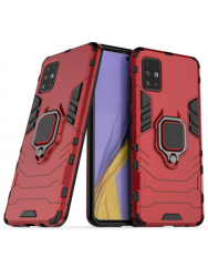 Чехол Armor + подставка Samsung Galaxy A31 (красный)