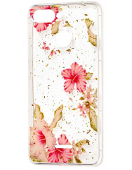 Силіконовий чохол Xiaomi Redmi 6 (рожеві квіти)