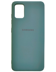 Чехол Silicone Case Samsung Galaxy A51 (темно-зеленый)