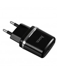 Сетевое зарядное устройство Hoco C12 (2,4A) 2 USB (черный)