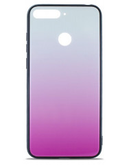 Чехол Glass Case Gradient Huawei Y6 2018 (Light Pink)