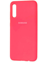 Чехол Silicone Case Samsung Galaxy A70 (ярко-розовый)