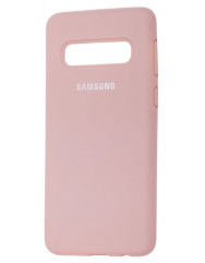 Чехол Silicone Case Samsung S10 Plus (бежевый)