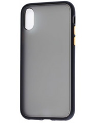 Чохол LikGus Maxshield матовий iPhone XS Max (чорно-жовтий)