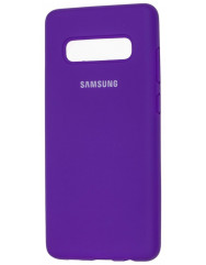 Чехол Silicone Case Samsung S10 (фиолетовый)