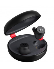 TWS навушники HAKII FIT W with Wireless Charging Case (Black/Red)