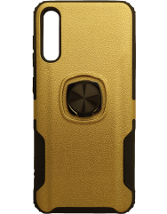 Чохол з кільцем техно шкіра Samsung Galaxy A50 / A50s / A30s (золотий)
