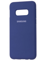 Чехол Silicone Case Samsung S10e (темно-синий)