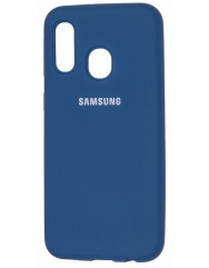 Чехол Silicone Case Samsung A40 (темно-синий)