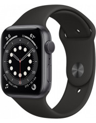 Apple Watch Series 6 40mm Space Gray Aluminium Case with Black Sport Band (MG133UL/A)