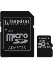 Карта пам'яті Kingston micro SD 16gb (10cl) + адаптер
