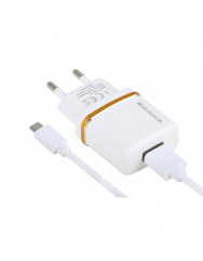 Мережевий зарядний пристрій Reddax RDX-013 2.1A 1USB (білий) + кабель Micro USB