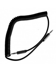 AUX кабель (пружина) 3.5mm (чорний)