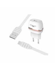 Мережевий зарядний пристрій Konfulon C25 1 A (білий) + кабель Micro USB