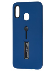 Чохол Samsung A40 з підставкою і тримачем на палець (синій)