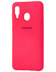 Чехол Silky Samsung Galaxy A20/A30 (ярко розовый)