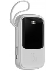 PowerBank Baseus Q Pow Display 10000 mAh (White) PPQD-A02 Type C Cable