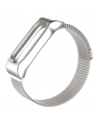 Ремешок для Xiaomi Band 3 Milanese Loop-магнит (серебряный)