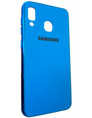 Чехол Glass Case Brand Samsung A20 / A30 (синий)