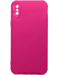 Чехол усиленный матовый iPhone X/XS (малиновый)