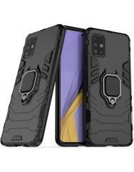 Чехол Armor + подставка Samsung Galaxy A31 (черный)
