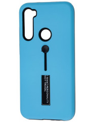 Чехол Xiaomi Redmi Note 8T с подставкой и держателем на палец (голубой)