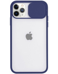 Чехол Camshield TPU матовый iPhone 11 Pro Max (синий)