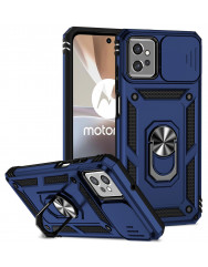 Чехол Camshield Serge Ring + подставка Motorola G32 (синий) 