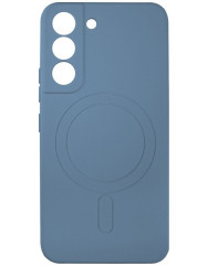 Чехол Silicone Case MagSafe Samsung S22 (Blue)