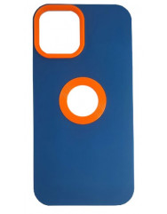Чехол Silicone Hole Case iPhone 12 Pro Max (синий)