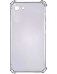 Чехол cиликоновый усиленный Getman iPhone 7/8/SE (серо-прозрачный)