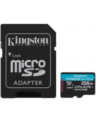 Карта памяти Kingston micro SDXC Canvas Go Plus A2 U3 256gb (10cl) + адаптер
